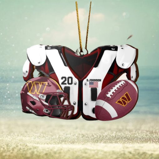 Washington Commanders NFL Sport Ornament Custom Your Name And Number