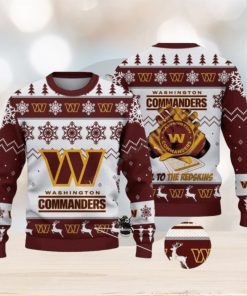 Washington Commanders Nfl Big Logo Ugly Christmas Sweaters