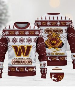 Washington Commanders Nfl Big Logo Ugly Christmas Sweaters