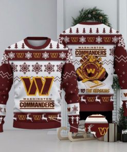 Washington Commanders Nfl Big Logo Ugly Christmas Sweaters