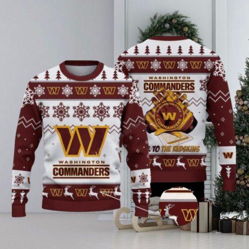 Washington Commanders Nfl Big Logo Ugly Christmas Sweaters