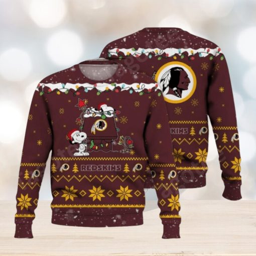 Washington Commanders RedSkins Snoopy Ugly Christmas Sweaters