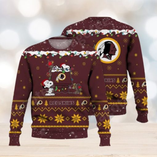 Washington Commanders RedSkins Snoopy Ugly Christmas Sweaters