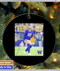 Washington walk on kicker Grady Gross scholarship 12 0 ornament