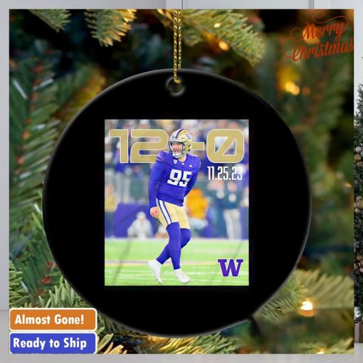 Washington walk on kicker Grady Gross scholarship 12 0 ornament