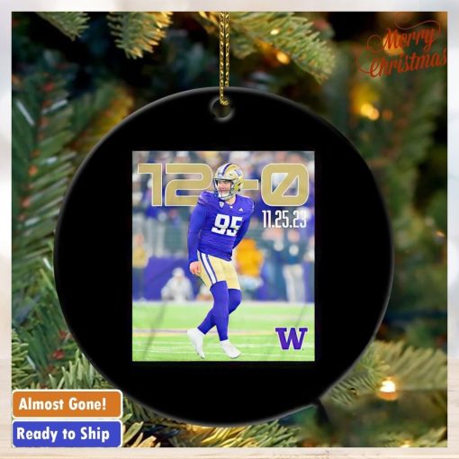 Washington walk on kicker Grady Gross scholarship 12 0 ornament