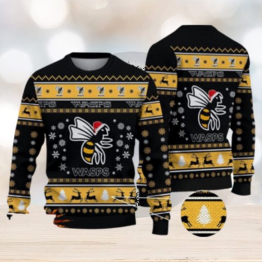 Wasps RFC 3D Ugly Christmas Sweater For Men And Women Sport Fans