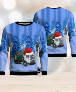 Waste Management Mack Front Ugly Christmas Sweater