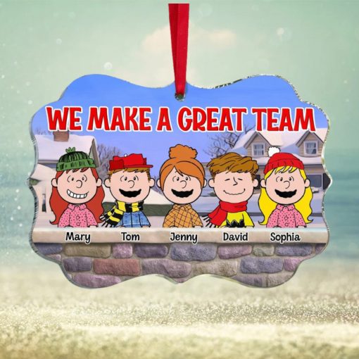 We Make A Great Team, Personalized Ornament, Gift For Friends, Christmas Gifts