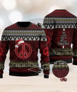 We Wish You A Merry Christmas Colorful Pattern Ugly Christmas Sweater