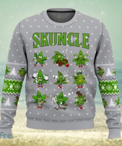 Weed Skuncle 3D Sweater Christmas Gift Ugly Christmas Sweater