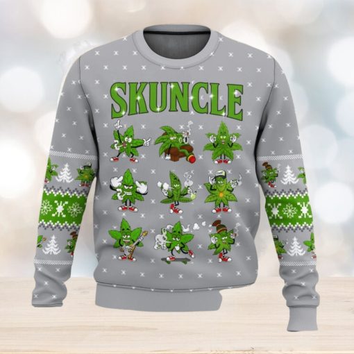 Weed Skuncle All Over Printed Ugly Christmas Sweater Trending Christmas Gift Ideas