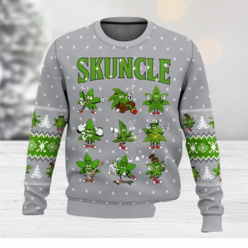 Weed Skuncle All Over Printed Ugly Christmas Sweater Trending Christmas Gift Ideas