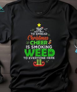Weed Smoking Elf Squad Funny Cannabis Christmas T Shirt