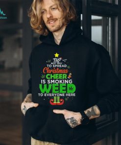Weed Smoking Elf Squad Funny Cannabis Christmas T Shirt