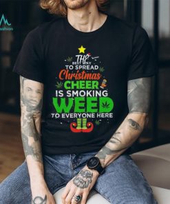 Weed Smoking Elf Squad Funny Cannabis Christmas T Shirt