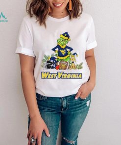 West Virginia Mountaineers Grinch and Max dog funny Christmas shirt