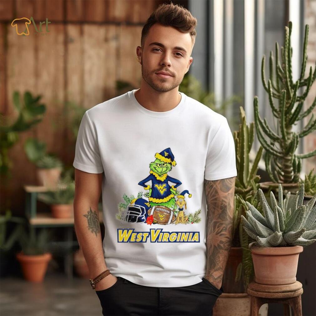 West Virginia Mountaineers Grinch and Max dog funny Christmas shirt West Virginia Mountaineers Grinch and Max dog funny Christmas shirt