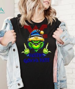 West Virginia Mountaineers Grinch middle finger haters gonna hate shirt