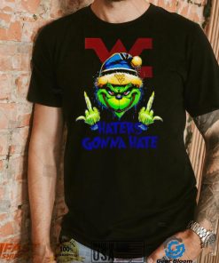 West Virginia Mountaineers Grinch middle finger haters gonna hate shirt