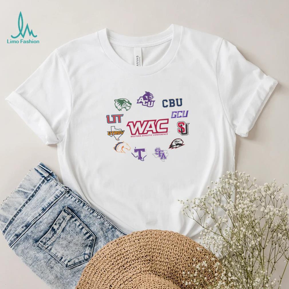 Western Athletic Conference WAC Conference White 11 Teams Logo 2023 shirt Western Athletic Conference WAC Conference White 11 Teams Logo 2023 shirt