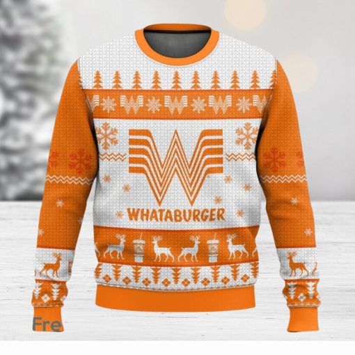 Whataburger 3D Sweater Christmas Gift Ugly Christmas Sweater