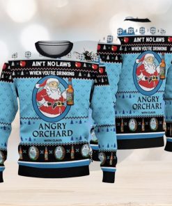 When Youre Drinking Angry Orchard With Santa Claus Ugly Sweater 3D