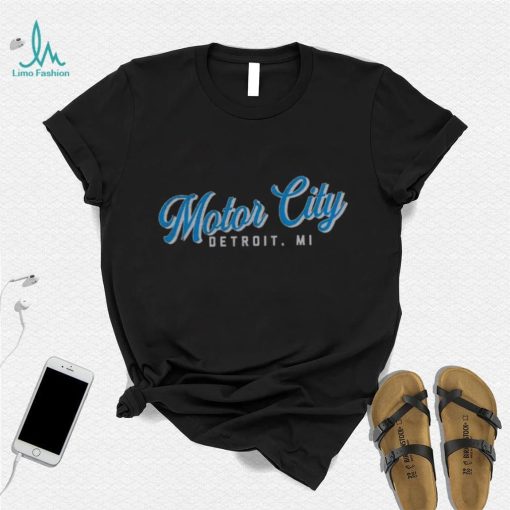 Where I’m From Detroit Motor City Script Black T Shirt