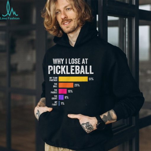 Why I Lose at Pickleball Humor Funny Pickleballers T Shirt