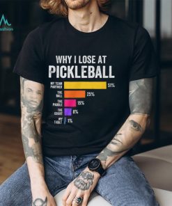 Why I Lose at Pickleball Humor Funny Pickleballers T Shirt