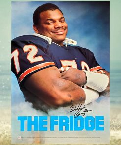 William Perry The Fridge Chicago Bears Nfl Football Vintage Original Poster