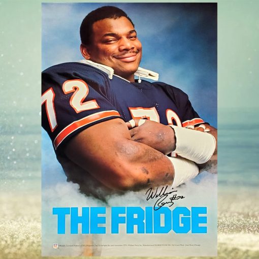 William Perry The Fridge Chicago Bears Nfl Football Vintage Original Poster