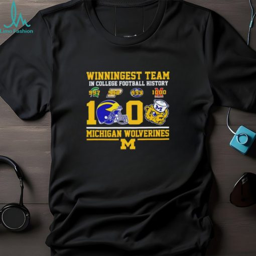 Winningest Team In College Football History 1000 Michigan Wolverines Unisex T Shirt