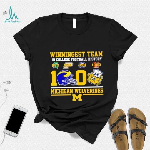 Winningest team in College football history 1000 Michigan Wolverines shirt