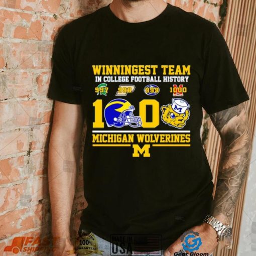 Winningest team in College football history 1000 Michigan Wolverines shirt