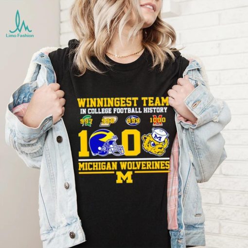 Winningest team in College football history 1000 Michigan Wolverines shirt