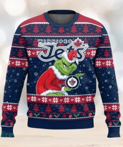 Winnipeg Jets Grinch AOP Ugly Christmas Sweater Christmas Gift For Men And Women