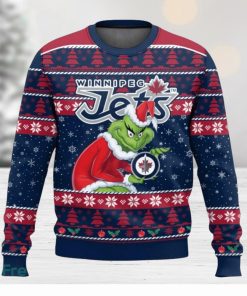 Winnipeg Jets Grinch AOP Ugly Christmas Sweater Christmas Gift For Men And Women