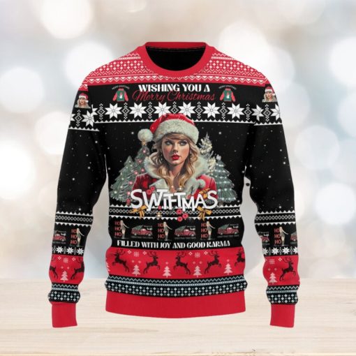 Wishing You A Merry Christmas Swiftmas Filled With Joy And Good Karma Taylor Swift Ugly Sweater