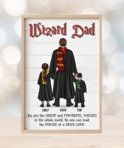 Wizard Dad, Personalized Canvas Print
