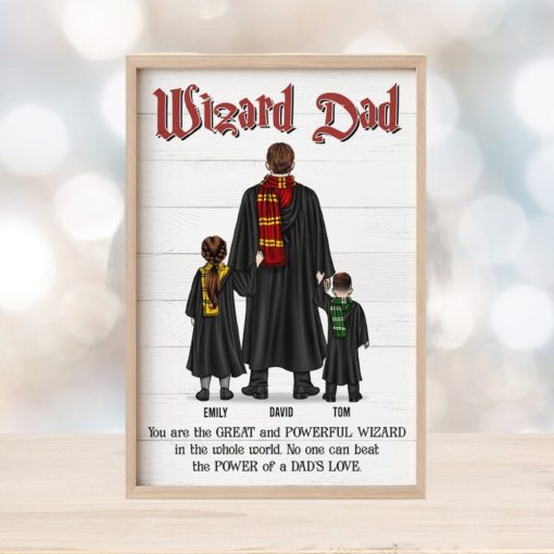 Wizard Dad, Personalized Canvas Print