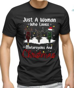 Woman Loves Motorcycles Xmas Shirt
