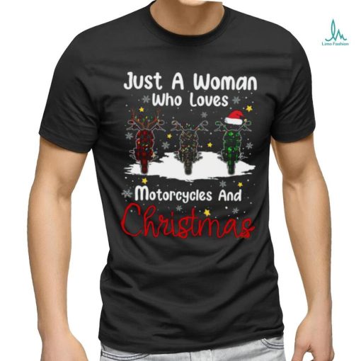 Woman Loves Motorcycles Xmas Shirt