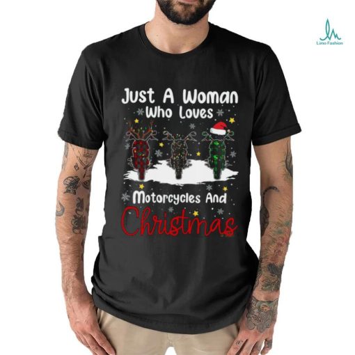 Woman Loves Motorcycles Xmas Shirt