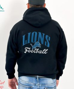 Women's Fanatics Branded Black Detroit Lions Victory Script V Neck Long Sleeve T Shirt