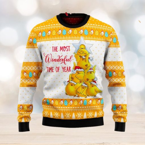 Wonderful Time Chicken Ugly Christmas Sweater New For Men And Women Gift Holidays Christmas