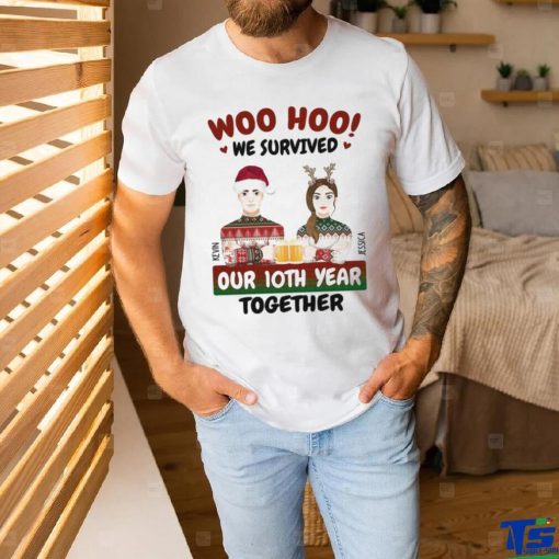 Woo Hoo We Survived   Christmas Gift For Couples   Personalized T Shirt