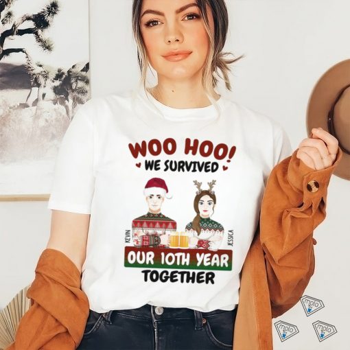 Woo Hoo We Survived   Christmas Gift For Couples   Personalized T Shirt