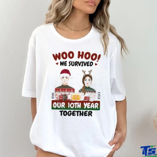 Woo Hoo We Survived   Christmas Gift For Couples   Personalized T Shirt