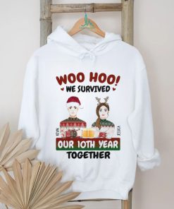 Woo Hoo We Survived Christmas Gift For Couples Personalized T Shirt